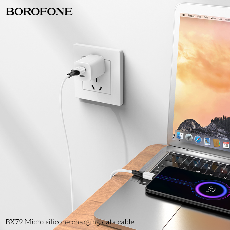 BOROFONE BX79 silicone USB-A to Micro-USB cable NZ 10